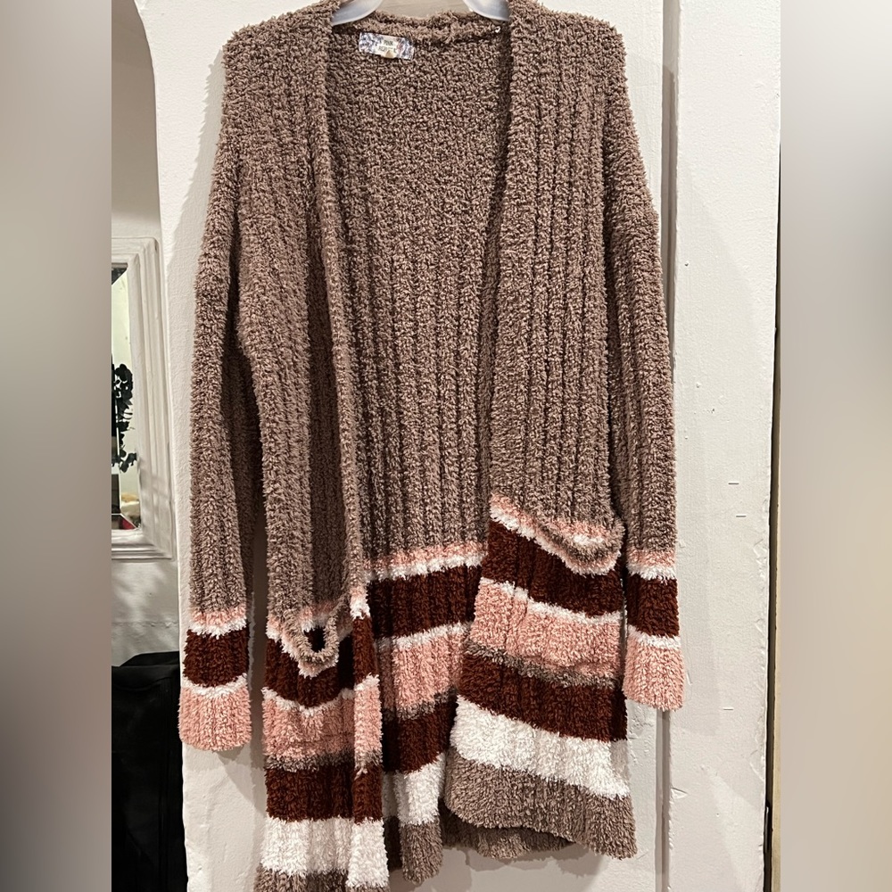 multi coloured fleece sweater